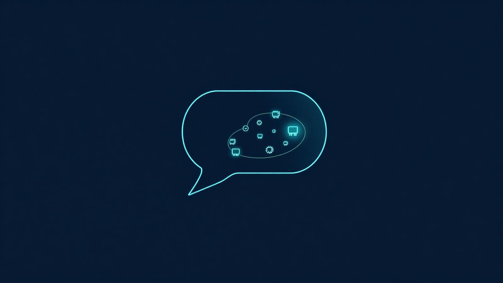 Conversational AI shopping assistant illustration